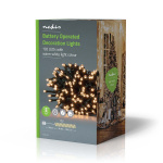 Nedis Kerstverlichting | Koord | 192 LED\'s | Warm Wit | 14.40 m | Licht effecten: 7 | Binnen & Buiten | Batterij Gevoed