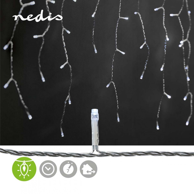 Nedis Decoratieve IJspegel Verlichting | 360 LED\'s | Koel Wit | 9.00 m | Licht effecten: 7 | Netvoeding