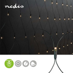 Nedis Decoratieve Net Verlichting | Warm Wit | 160 LED\'s | 2 x 1 m | Licht effecten: 7 | Binnen & Buiten | Netvoeding