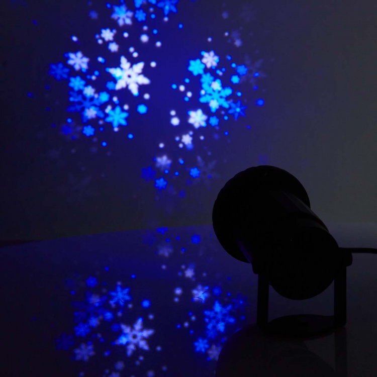 Nedis Decoratieve Verlichting | LED sneeuwvlok projector | Witte en blauwe ijskristallen | Binnen & Buiten