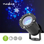 Nedis Decoratieve Verlichting | LED sneeuwvlok projector | Witte en blauwe ijskristallen | Binnen & Buiten