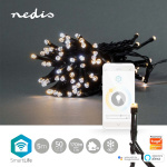 Nedis SmartLife-kerstverlichting | Koord | Wi-Fi | Warm tot Koel Wit | 50 LED\'s | 5.00 m | Android™ / IOS