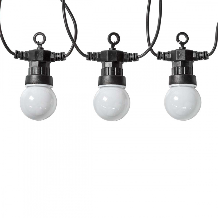 Nedis SmartLife Decoratieve Verlichting | Feestverlichting | Wi-Fi | RGB / Wit | 10 LED\'s | 9.00 m | Android™ / IOS | Diameter bulb: 50 mm