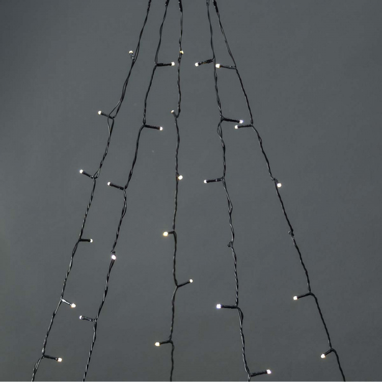 Nedis SmartLife-kerstverlichting | Boom | Wi-Fi | Warm Wit | 200 LED\'s | 20.0 m | 5 x 4 m | Android™ / IOS