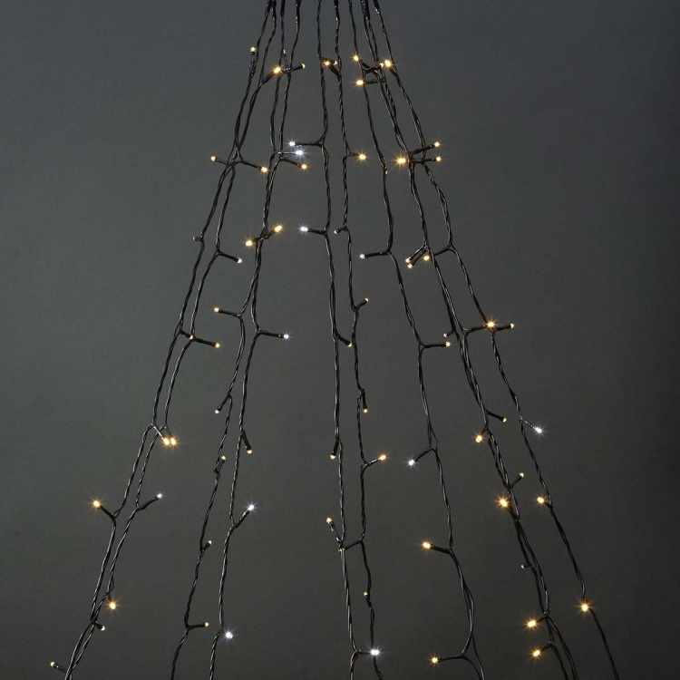 Nedis SmartLife-kerstverlichting | Boom | Wi-Fi | Warm tot Koel Wit | 200 LED\'s | 20.0 m | 10 x 2 m | Android™ / IOS