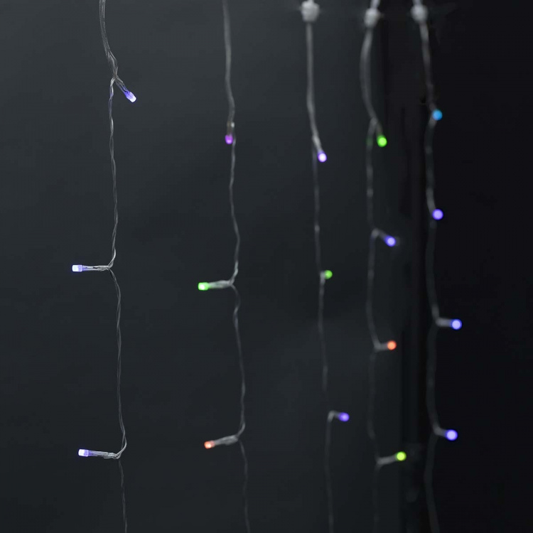 Nedis SmartLife-kerstverlichting | Gordijn | Wi-Fi | RGB | 180 LED\'s | 3 m | Android™ / IOS