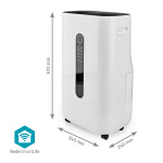 Nedis SmartLife Luchtontvochtiger | Wi-Fi | 20 l/Dag | Ontvochtiging / Continu / Was drogen / Ventilatie | Android™ / IOS | Regelbare hygrostaat | 195 m³/h