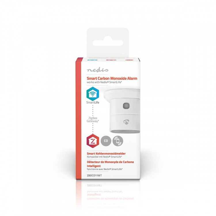 Nedis SmartLife CO Detector | Zigbee 3.0 | Batterij Gevoed | Levenscyclus sensor: 10 Jaar | EN 50291 | Android™ / IOS | Met testknop | 85 dB | Wit Nedis SmartLife CO Detector | Zigbee 3.0 | Batterij Gevoed | Levenscyclus sensor: 10 Jaar | EN 50291 | Android™ / IOS | Met testknop | 85 dB | Wit