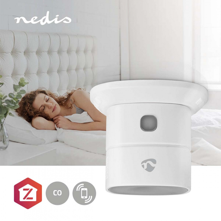Nedis SmartLife CO Detector | Zigbee 3.0 | Batterij Gevoed | Levenscyclus sensor: 10 Jaar | EN 50291 | Android™ / IOS | Met testknop | 85 dB | Wit Nedis SmartLife CO Detector | Zigbee 3.0 | Batterij Gevoed | Levenscyclus sensor: 10 Jaar | EN 50291 | Android™ / IOS | Met testknop | 85 dB | Wit
