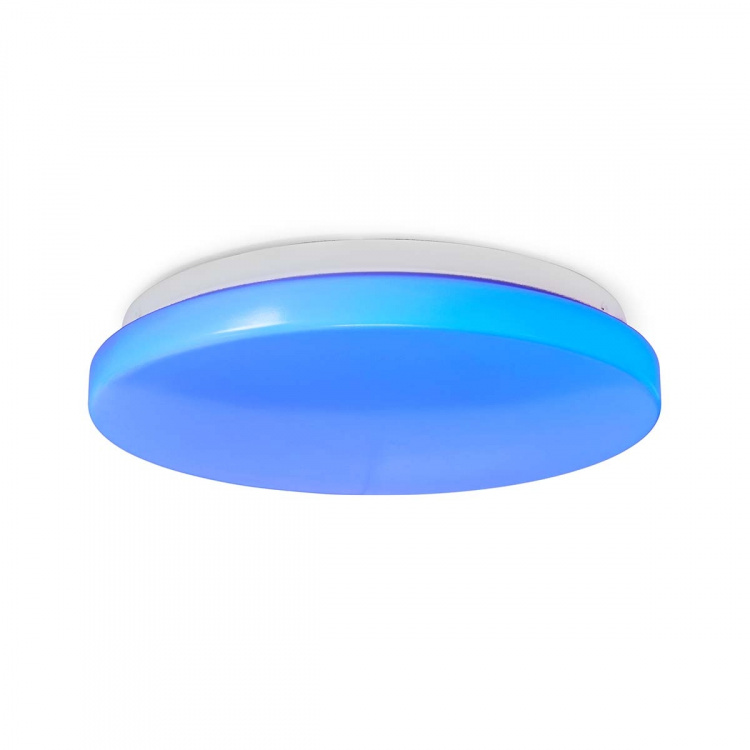 Nedis SmartLife Plafondlamp | Wi-Fi | RGB / Warm tot Koel Wit | Rond | Diameter: 260 mm | 1820 lm | 3000 - 6500 K | IP20 | Energieklasse: F | Android™ / IOS