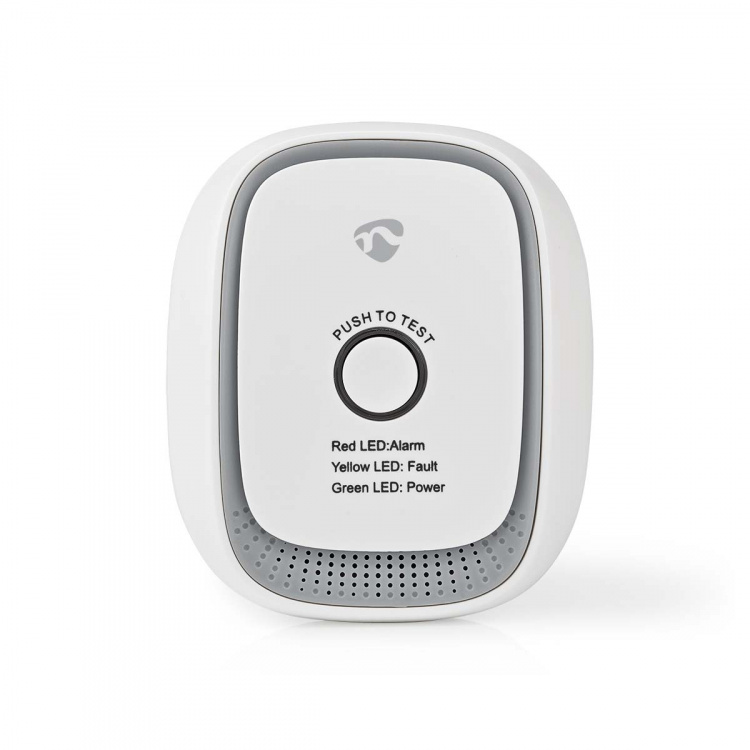 Nedis SmartLife Gasdetector | Zigbee 3.0 | Netvoeding | Levenscyclus sensor: 5 Jaar | EN 50194-1:2009 | Android™ / IOS | Met testknop | 75 dB | Wit