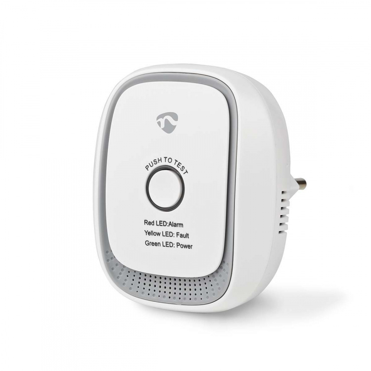 Nedis SmartLife Gasdetector | Zigbee 3.0 | Netvoeding | Levenscyclus sensor: 5 Jaar | EN 50194-1:2009 | Android™ / IOS | Met testknop | 75 dB | Wit