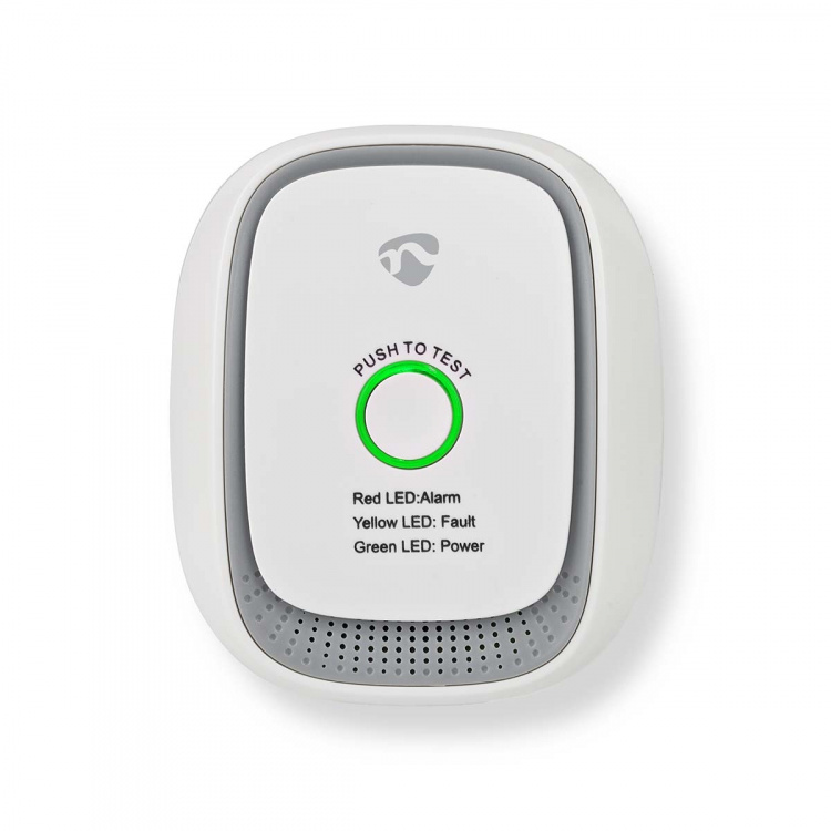 Nedis SmartLife Gasdetector | Zigbee 3.0 | Netvoeding | Levenscyclus sensor: 5 Jaar | EN 50194-1:2009 | Android™ / IOS | Met testknop | 75 dB | Wit