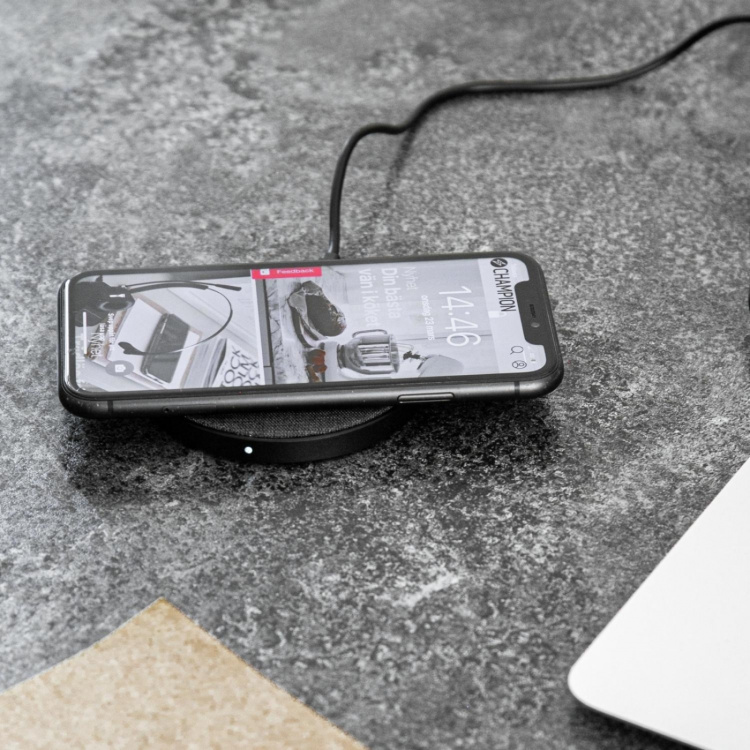 Champion Trådlös Laddare QI Metall/Tyg