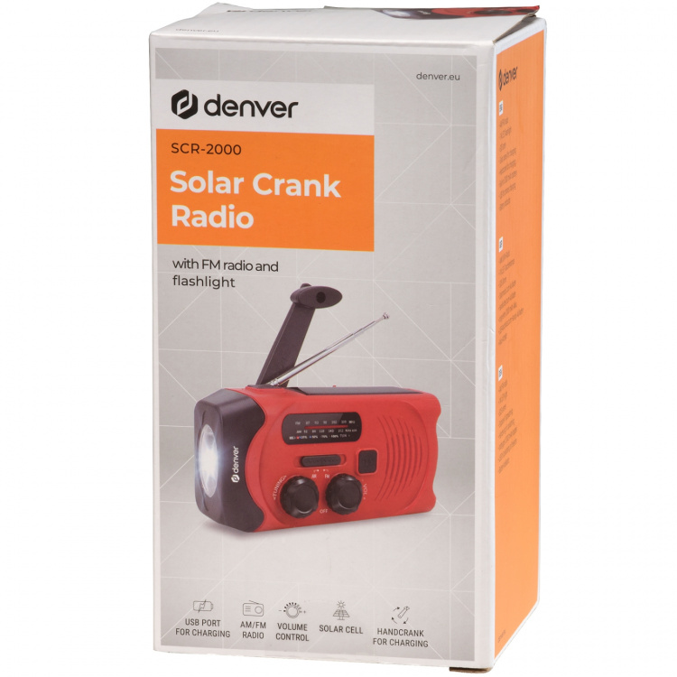 Denver Radio med vev och solcellsuppl