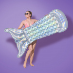 Bestway Luftmadrass 1.93m Regnbågsskim