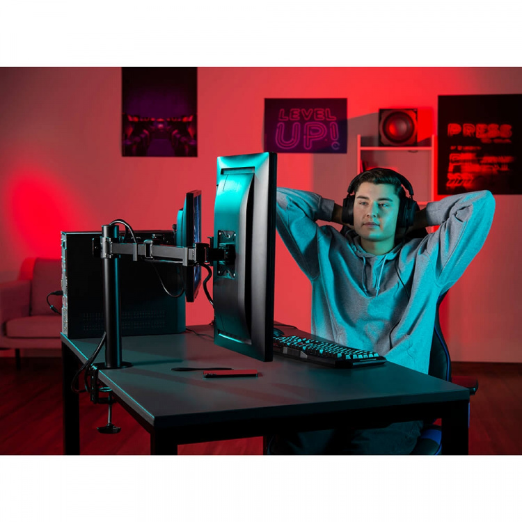 Monitor Holder Operator Twin Black 13 Monitor Holder Operator Twin Black 13