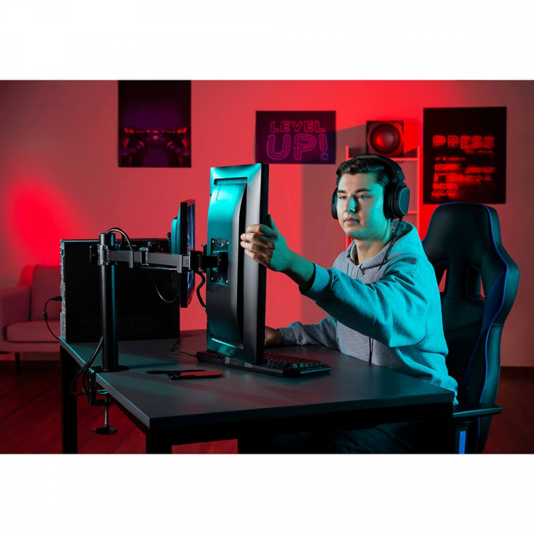 Monitor Holder Operator Twin Black 13 Monitor Holder Operator Twin Black 13