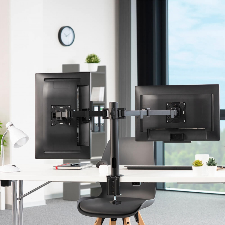 Monitor Holder Operator Twin Black 13 Monitor Holder Operator Twin Black 13