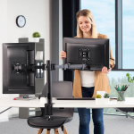 Monitor Holder Operator Twin Black 13 Monitor Holder Operator Twin Black 13