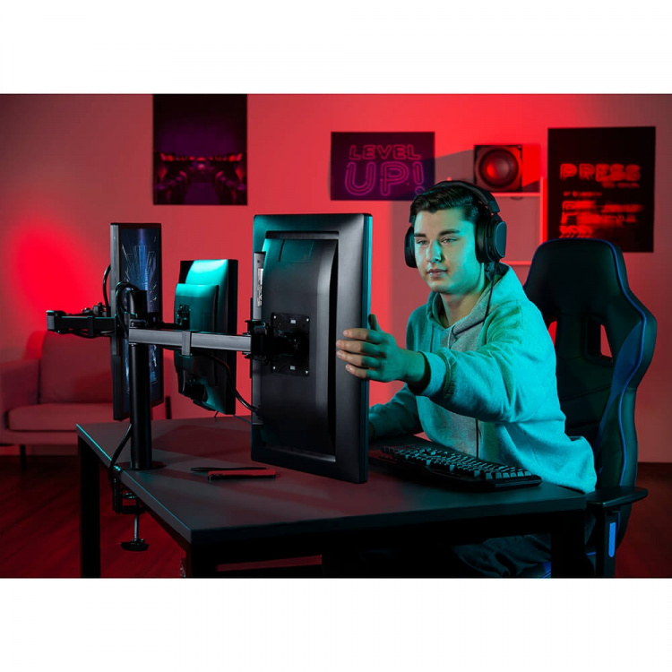 Monitor Holder Operator Tripple Black