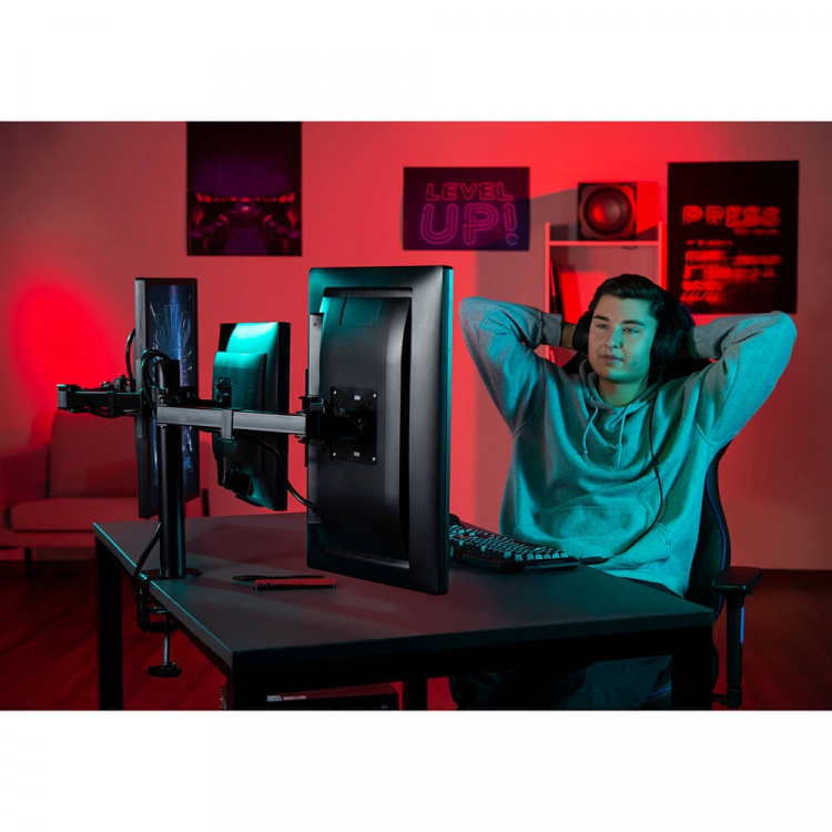 Monitor Holder Operator Tripple Black