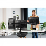 Monitor Holder Operator Tripple Black