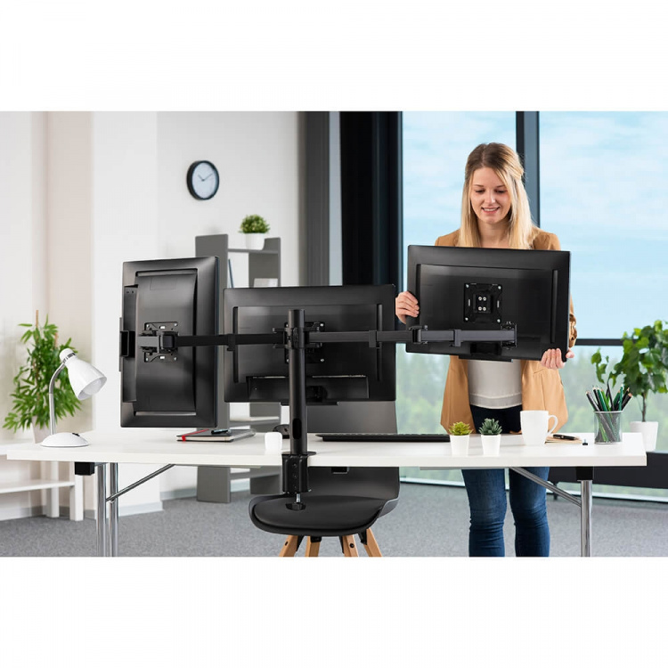 Monitor Holder Operator Tripple Black