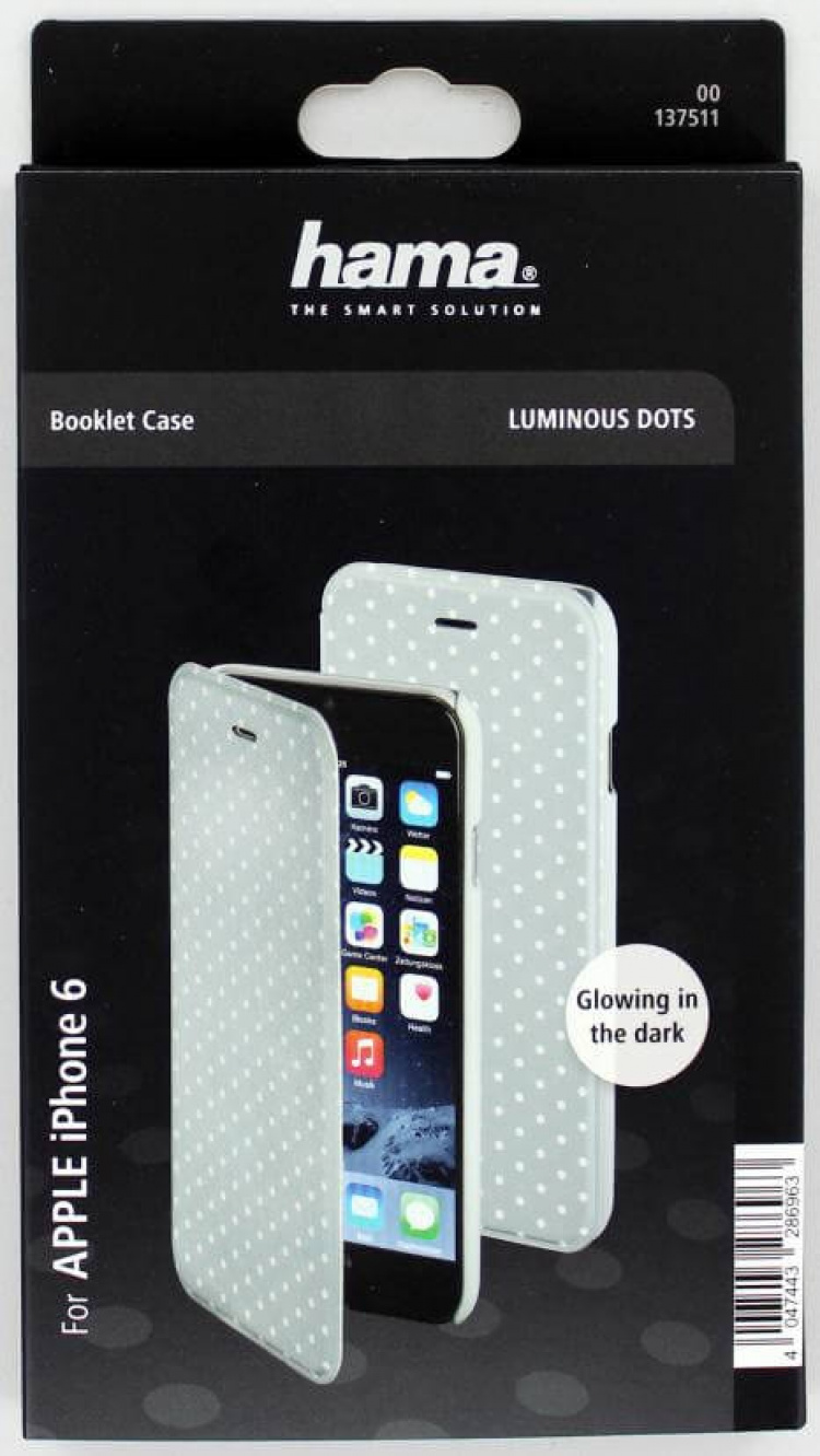 HAMA Mobilewallet DesignLine iPhone6/6S Dots Glow Grey