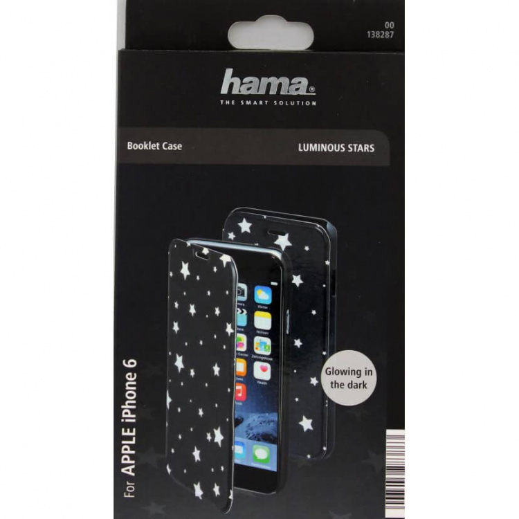 HAMA Mobilewallet DesignLine iPhone6/6S Star Glow Black