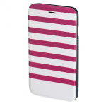 HAMA Mobilewallet DesignLine iPhone6/6S Stripe Pink/white