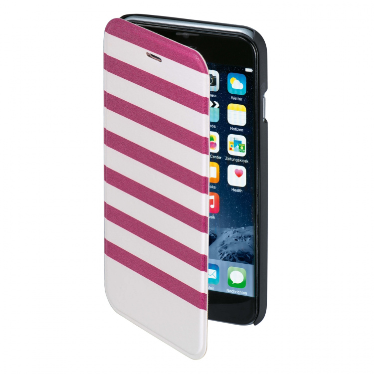 HAMA Mobilewallet DesignLine iPhone6/6S Stripe Pink/white