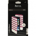 HAMA Mobilewallet DesignLine iPhone6/6S Stripe Pink/white