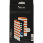 HAMA Mobilewallet DesignLine iPhone6/6S Stripe Orange/white