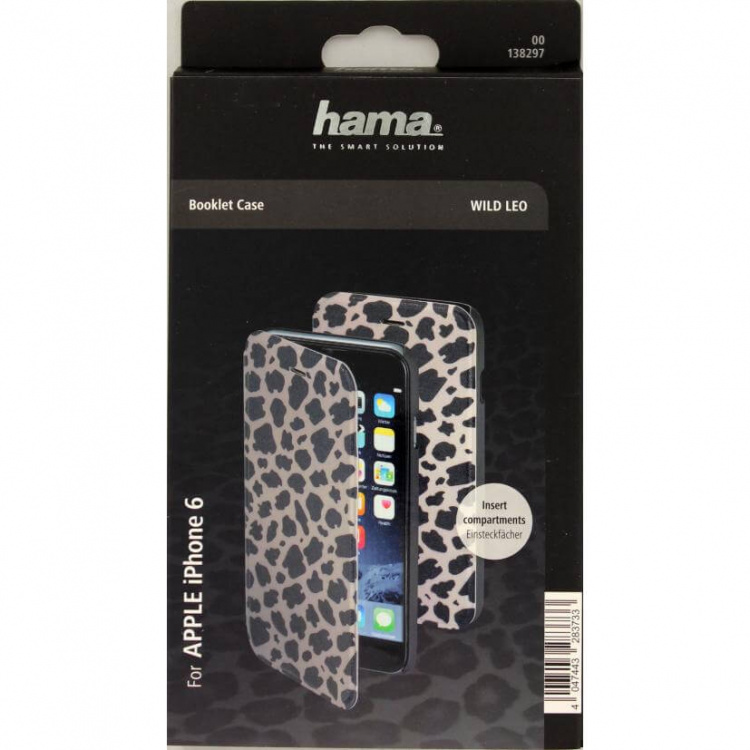 HAMA Mobilewallet DesignLine iPhone6/6S Leopard Grey