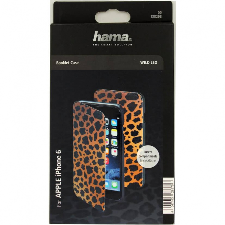 HAMA Mobilewallet DesignLine iPhone6/6S Leopard Brown