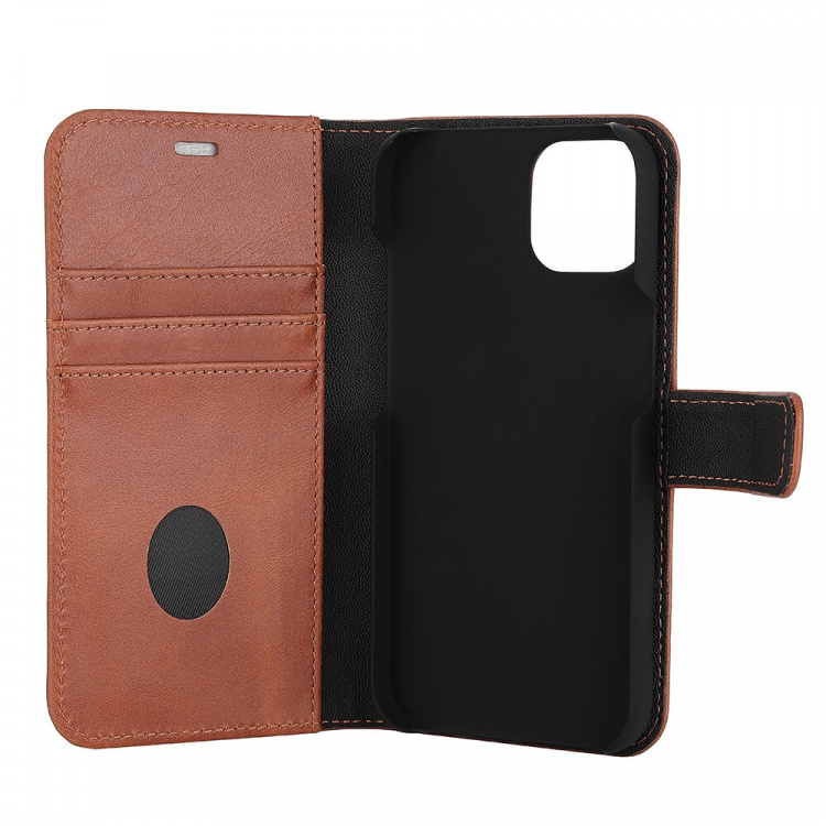 Wallet Case Anti Radiation 2in1 Brown - iPhone 13/14 Wallet Case Anti Radiation 2in1 Brown - iPhone 13/14
