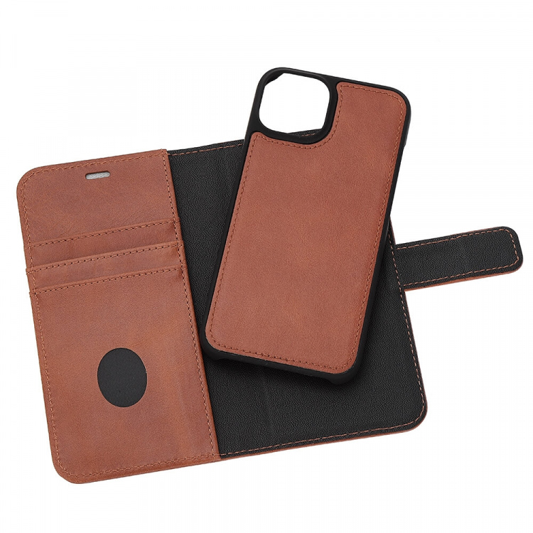 Wallet Case Anti Radiation 2in1 Brown - iPhone 13/14 Wallet Case Anti Radiation 2in1 Brown - iPhone 13/14