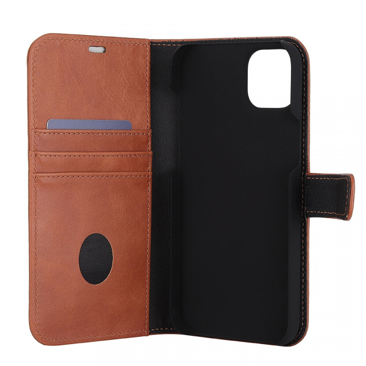 Wallet Case Anti Radiation 2in1 Brown iPhone 14 Plus