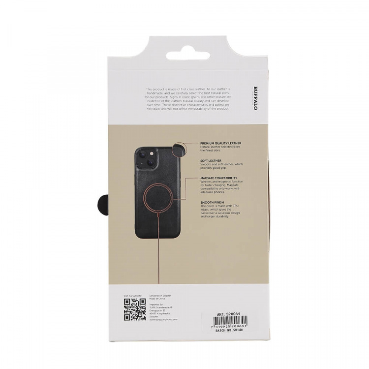 Phone Case Leather MagSeries Black - iPhone 13/14  Phone Case Leather MagSeries Black - iPhone 13/14