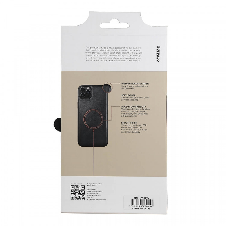 Phone Case Leather MagSeries Black - iPhone 14 Plus 