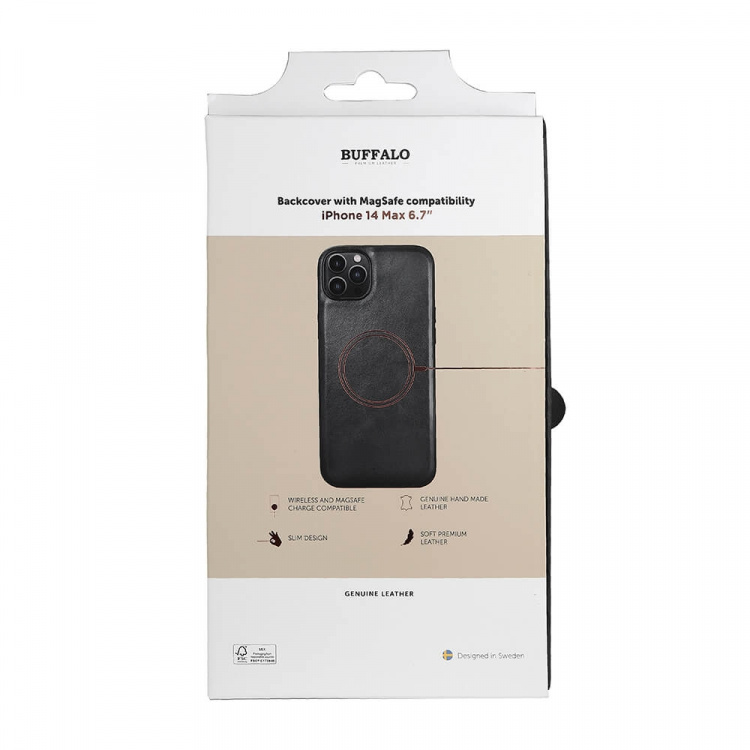 Phone Case Leather MagSeries Black - iPhone 14 Plus 