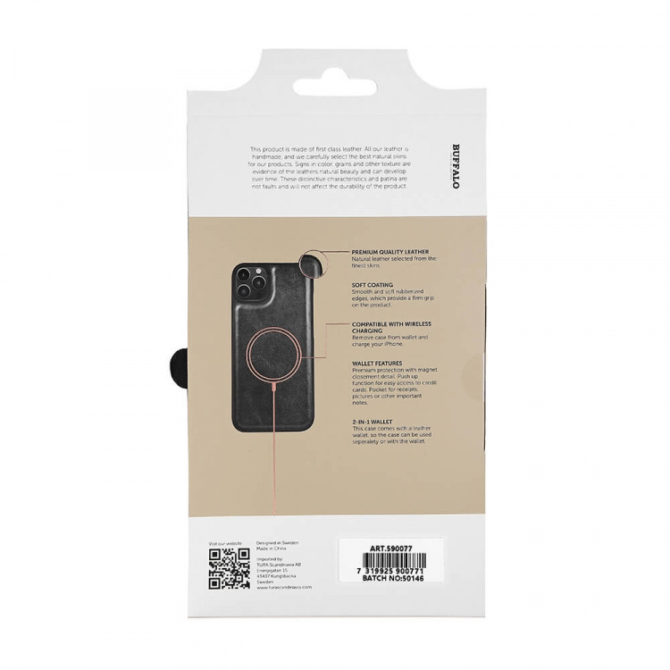 Wallet Case iPhone 14 Plus Black