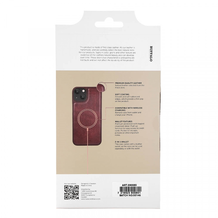 Wallet Case 2in1 Brown - iPhone 13/14 