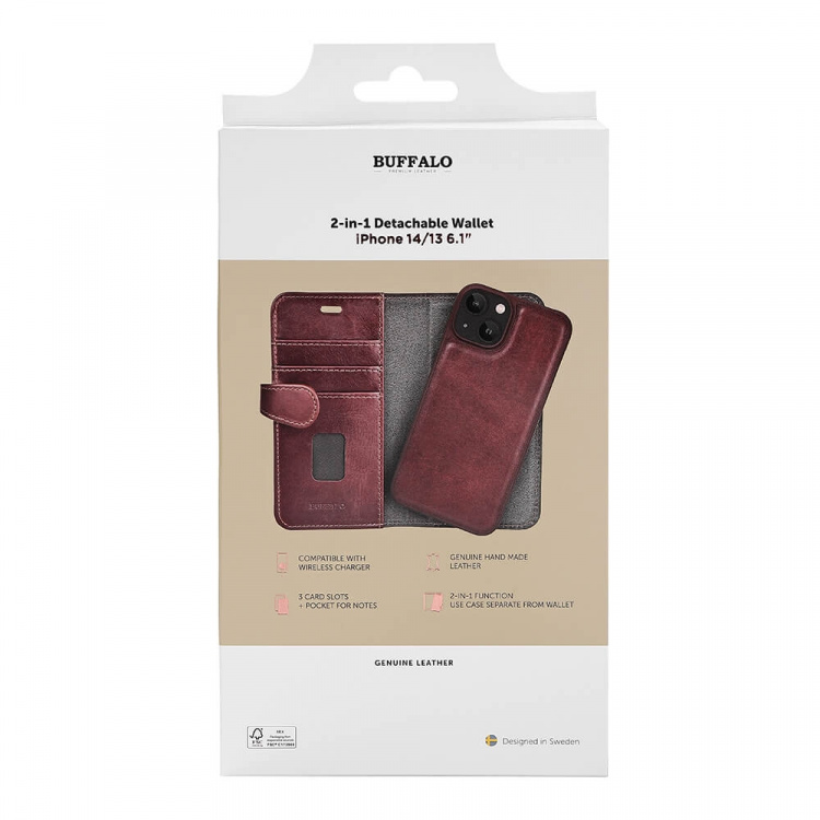 Wallet Case 2in1 Brown - iPhone 13/14 