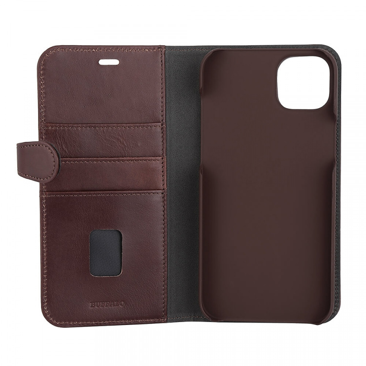Wallet Case iPhone 14 Plus Brown