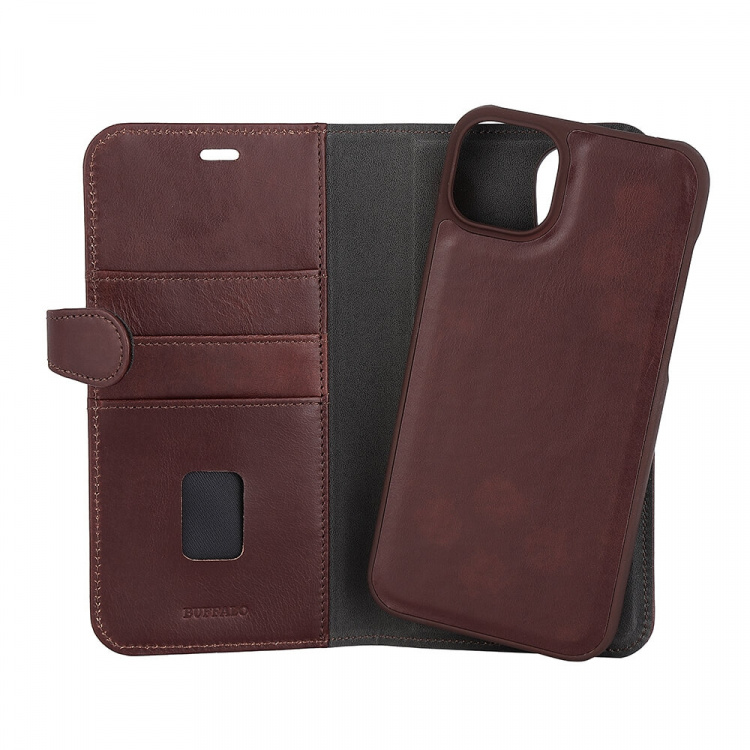 Wallet Case iPhone 14 Plus Brown