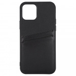 Phone case PU 2 Card iPhone 12/12 Pro Black Phone case PU 2 Card iPhone 12/12 Pro Black