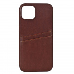 Phone case PU 2 Card iPhone 12/12 Pro Brown