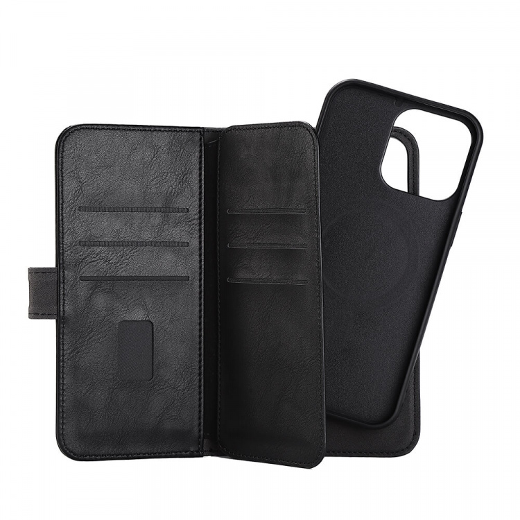 Wallet Case 2in1 7 Card Slots MagSeries Black - iPhone 14 Pro Max 